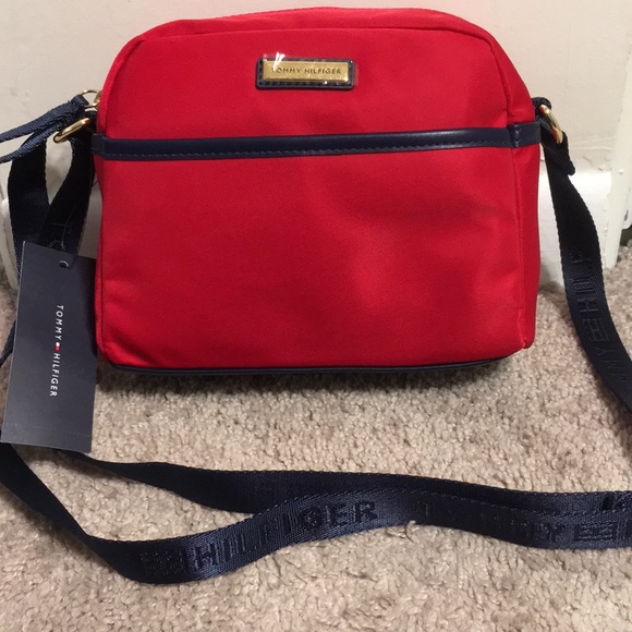 tommy hilfiger sling bag red